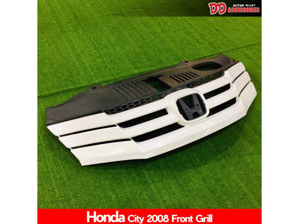 Honda City 2008 Front Grill White Carbon